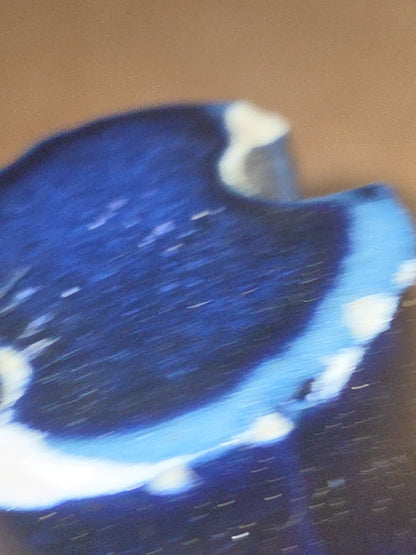 Vintage Fedco Insulator Cobalt Blue For Electrical wiring in homes around 1900 AS IS has Chips in09