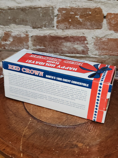 Vintage Liberty Classics Red Crown Gasoline Santa's 1955 Chevy Convertible 1/25th Scale Limited Edition Die Cast Metal. Coin Bank. 1994 car12