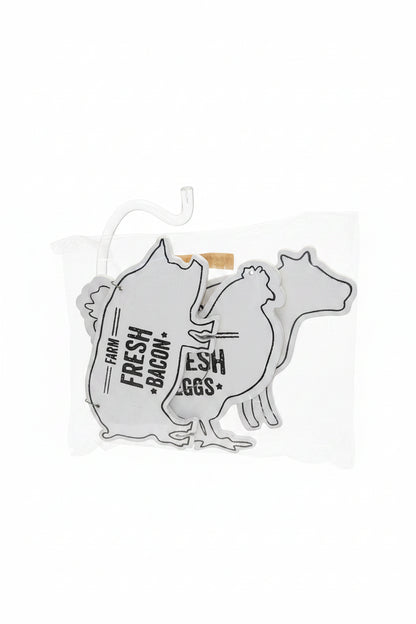 Cow, Pig, Chicken Farm House Set of 3 Ornaments wo61
