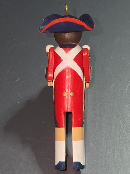 Vintage Hallmark Keepsake Ornament Miniature Clothespin Soldier Drum Tricorn 2nd in Series 1983 no box hos2