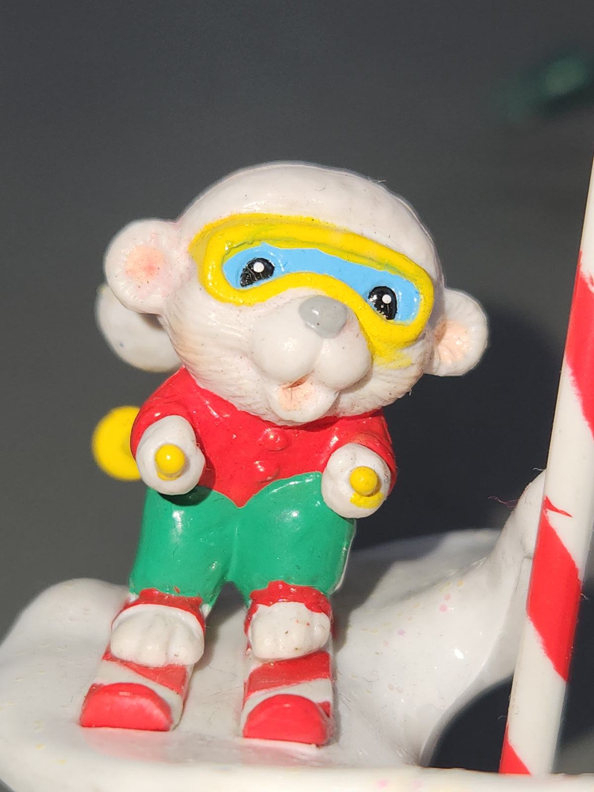 Vintage Noma OrnaMotion Rotating Christmas Ornament Ski Race 1989 With Motor