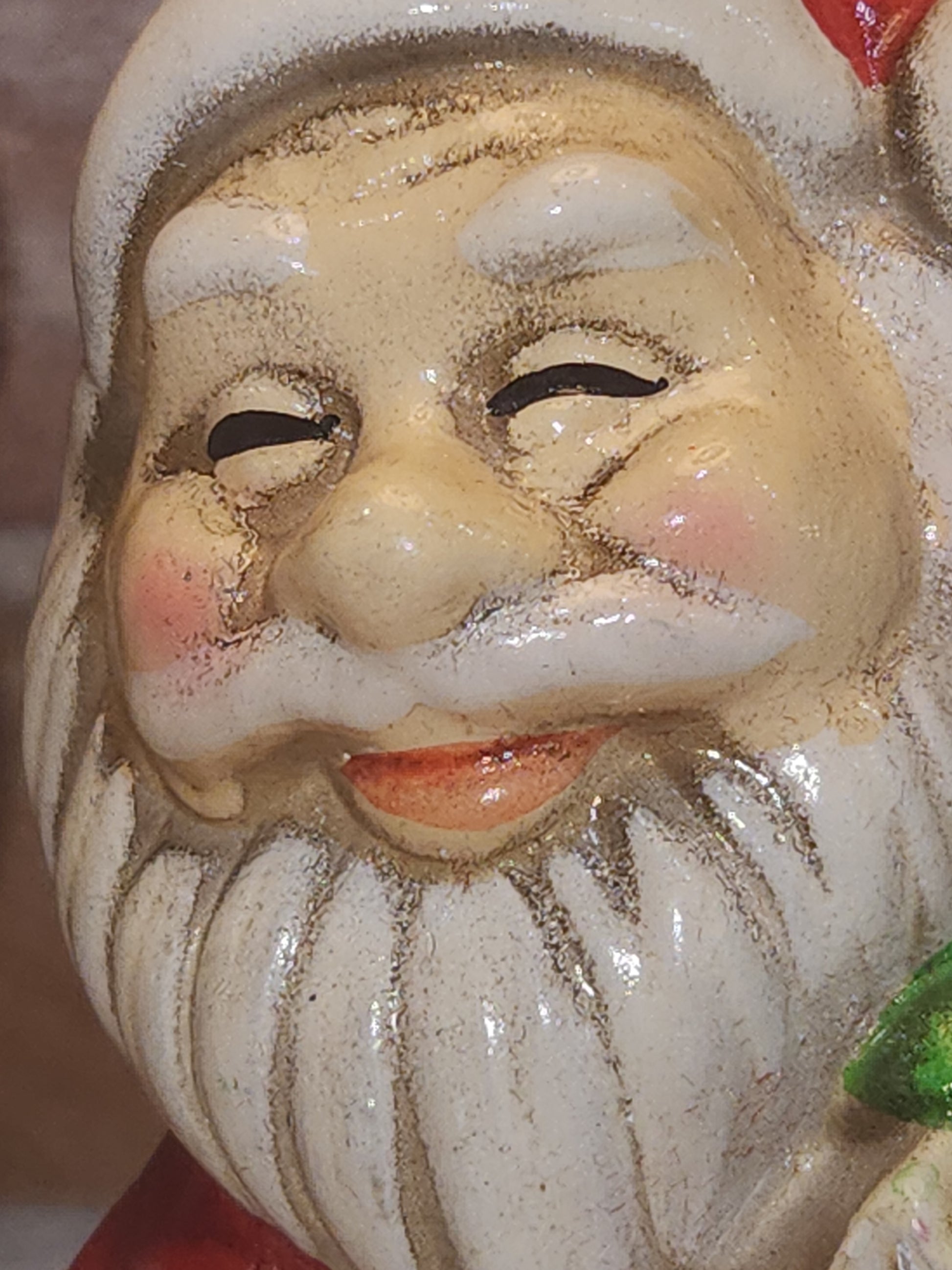 Vintage Chalkware Santa Figurines Set of 2 Made in Japan cw2