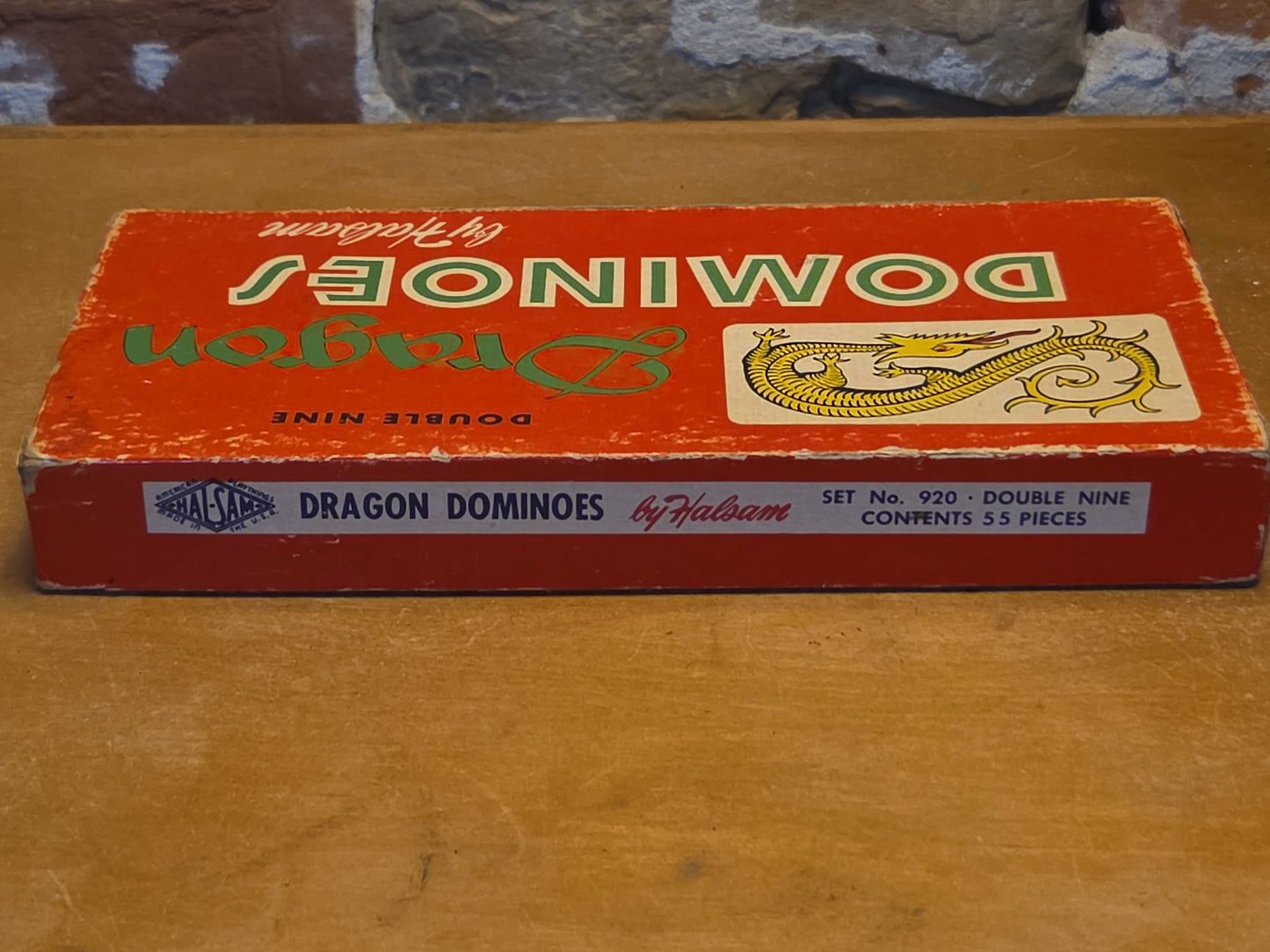 Vintage Dragon Dominoes Double Nine Set No. 920 Halsam AS IS 920