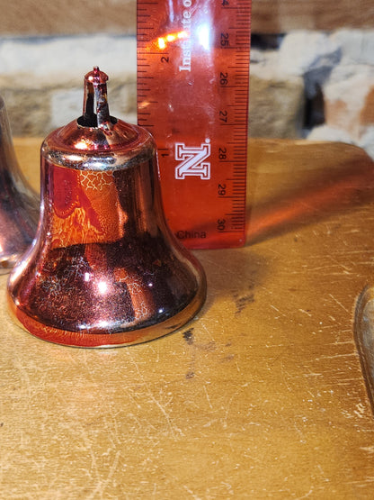 Vintage Hard Plastic Bells Unmatched Set of 4 AS IS bel8