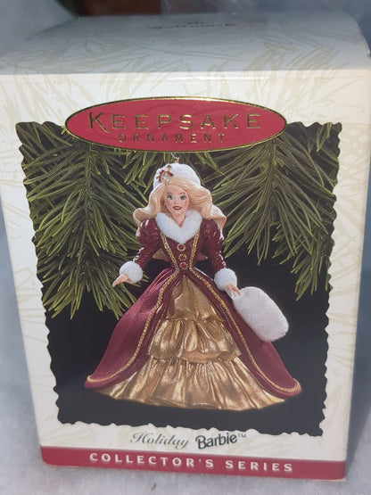 Vintage Hallmark Keepsake Ornament Holiday Barbie 4th in Holiday BARBIE Series 1996 Hob8