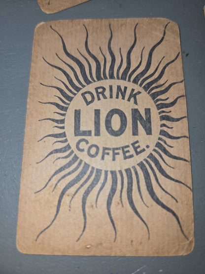 Antique Trading Cards Drink Lion Coffee U.S. States Trading Cards Victorian Era