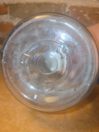 Vintage 1/2 Gallon Jar Atlas Strong Shoulder Mason Clear Glass with Atlas Zinc Lid jar54