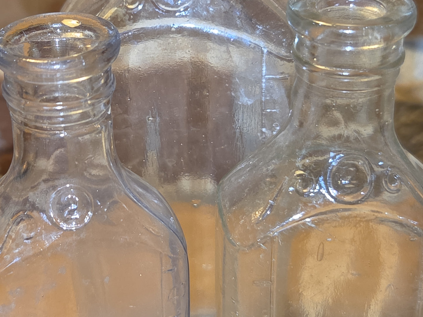 Vintage Medicine Bottles Clear Glass Illinois Glass Company Set of 3 vmb09