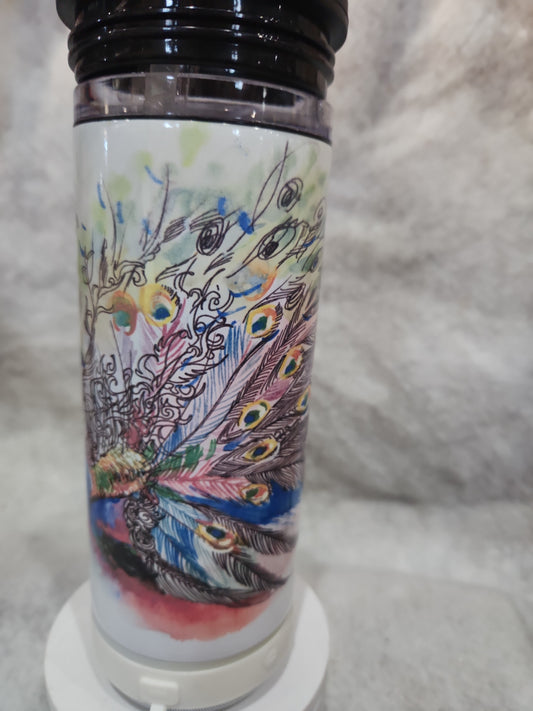 17 Oz Speaker, can cooler & Tumbler Peacock stp1