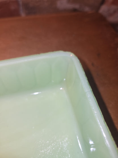 Vintage Uranium Jadeite Jeannette Butter Cover Only AS IS Chips vug66