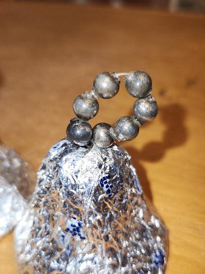 Vintage Foil Paper Mache Bell Christmas Ornaments vo87