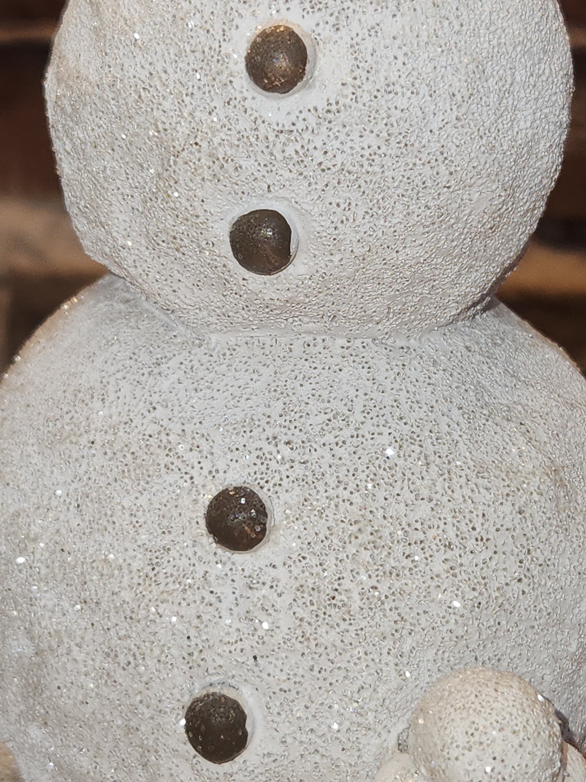 Kid Building Snowman Figurine Resin White Gold sm11