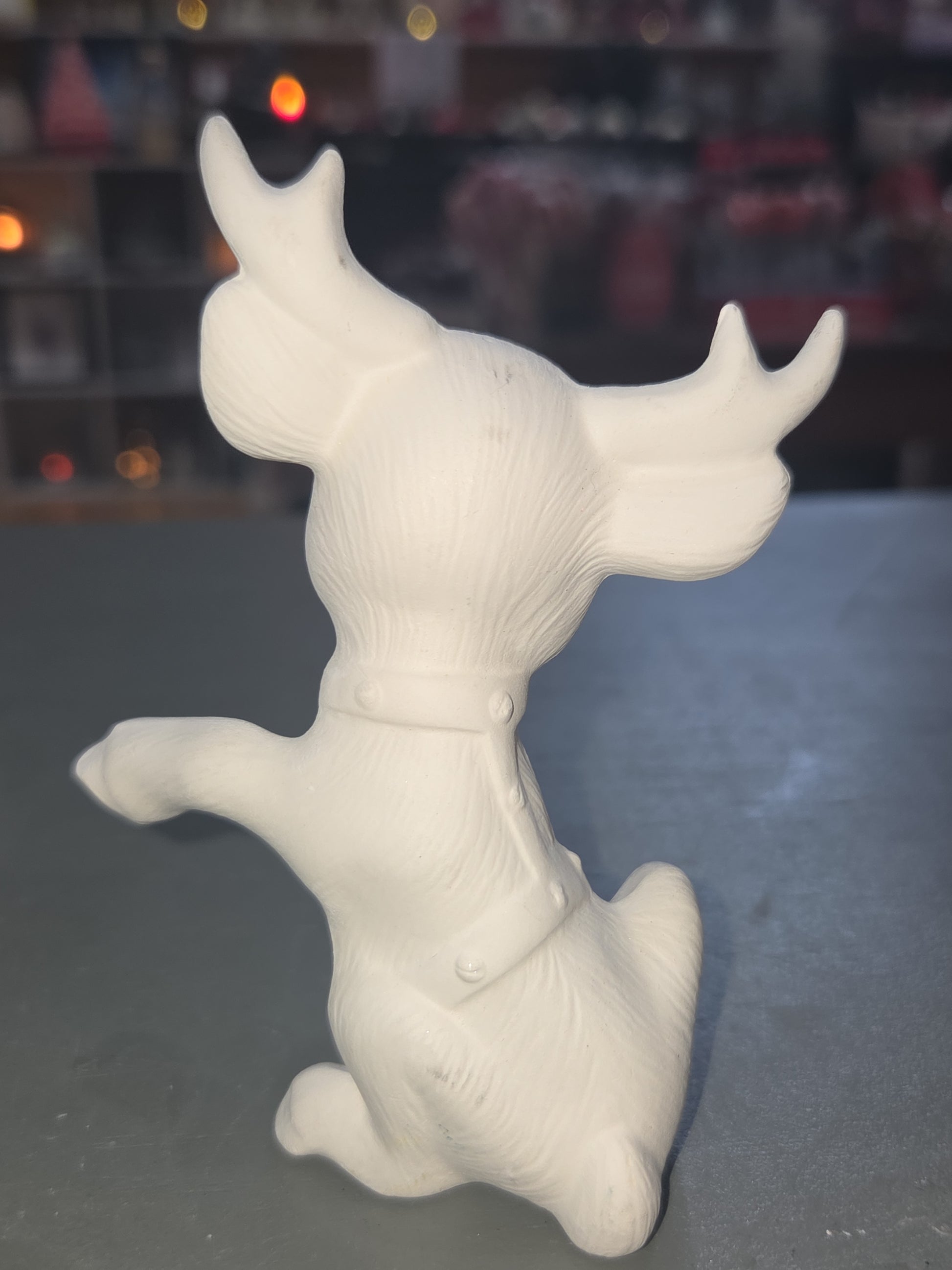 Unpainted Ceramic Softy Reindeer DIY Ready to Paint Set of Seven 4" to 5" tall