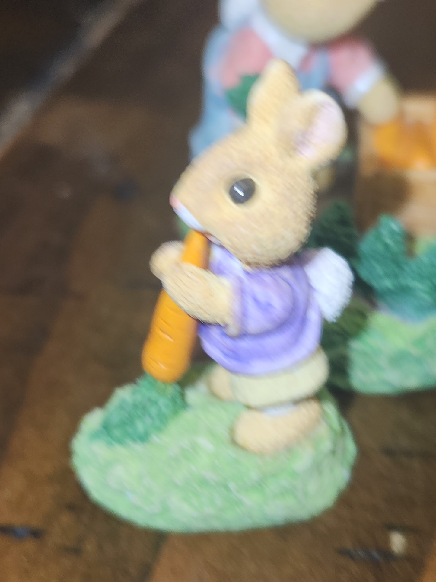 Vintage Hallmark Keepsake Ornament Bumper Crop Bunny Spring Carrots Set of 3 1996 NO BOX Ho01