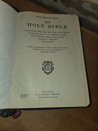 Vintage Softcover The Holy Bible A. J. Holman Company vb81