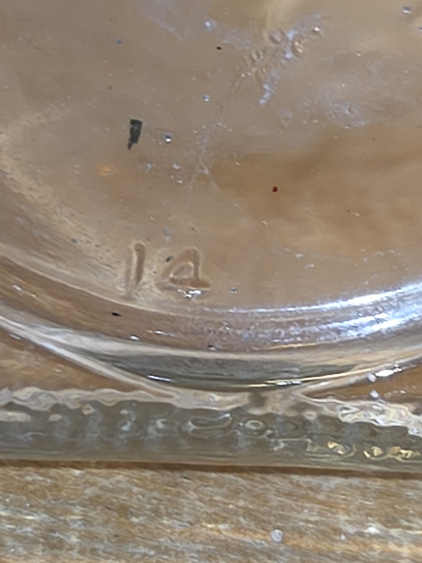 Vintage Clear Glass Square Canister with Sunburst Lid 2 1/2" square sj1