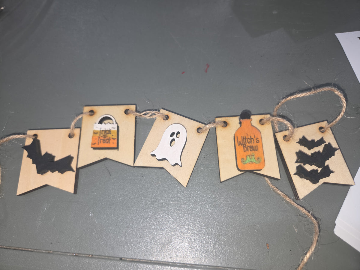 Halloween October Insert Kit for Interchangeable Frame Can Fit Arch, Rectangle, or Square Frame *Note change in flag* FRAMES SOLD SEPARATELY if29