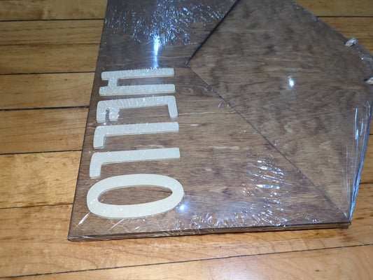 Interchangeable Envelope Door Sign Stained with Cream Letters *inserts sold seperately*