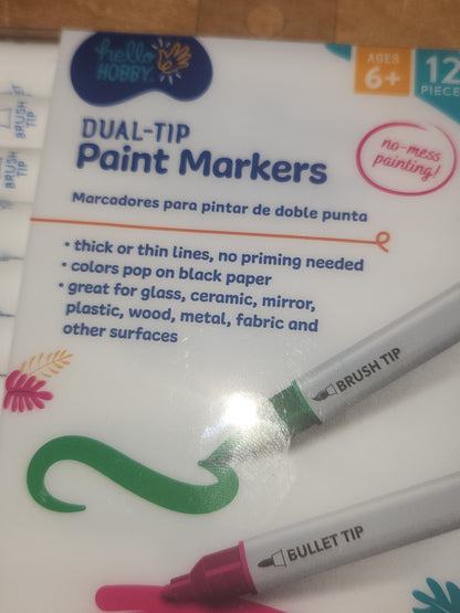 Paint Your Own Kit; Paint Pens and Glue for Tier Tray, Ornaments, Small Sets