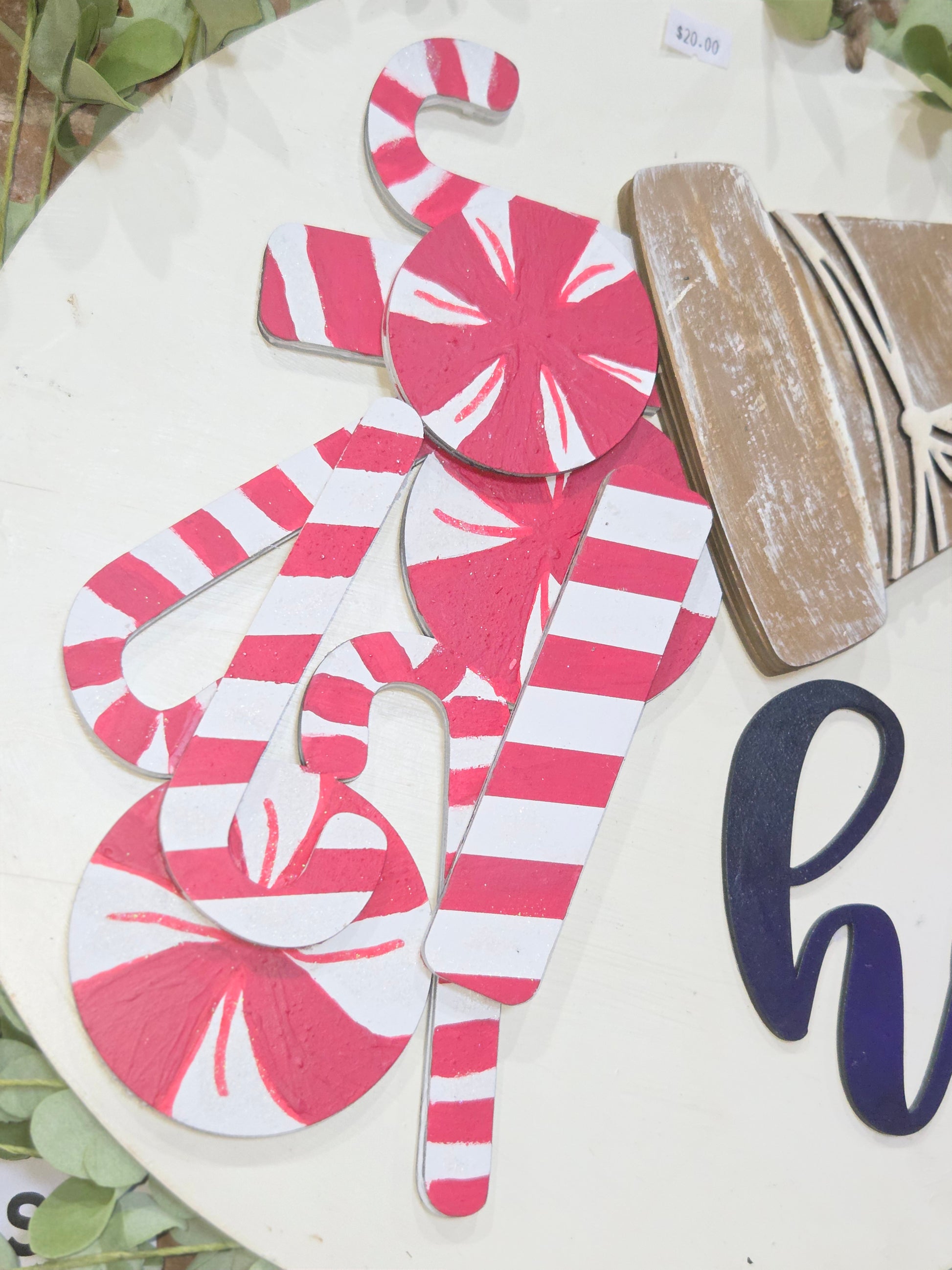 Peppermint Candy Candy Cane Insert for Interchangeable Pot Spilling Door Sign *Sign Sold Seperately* pi8