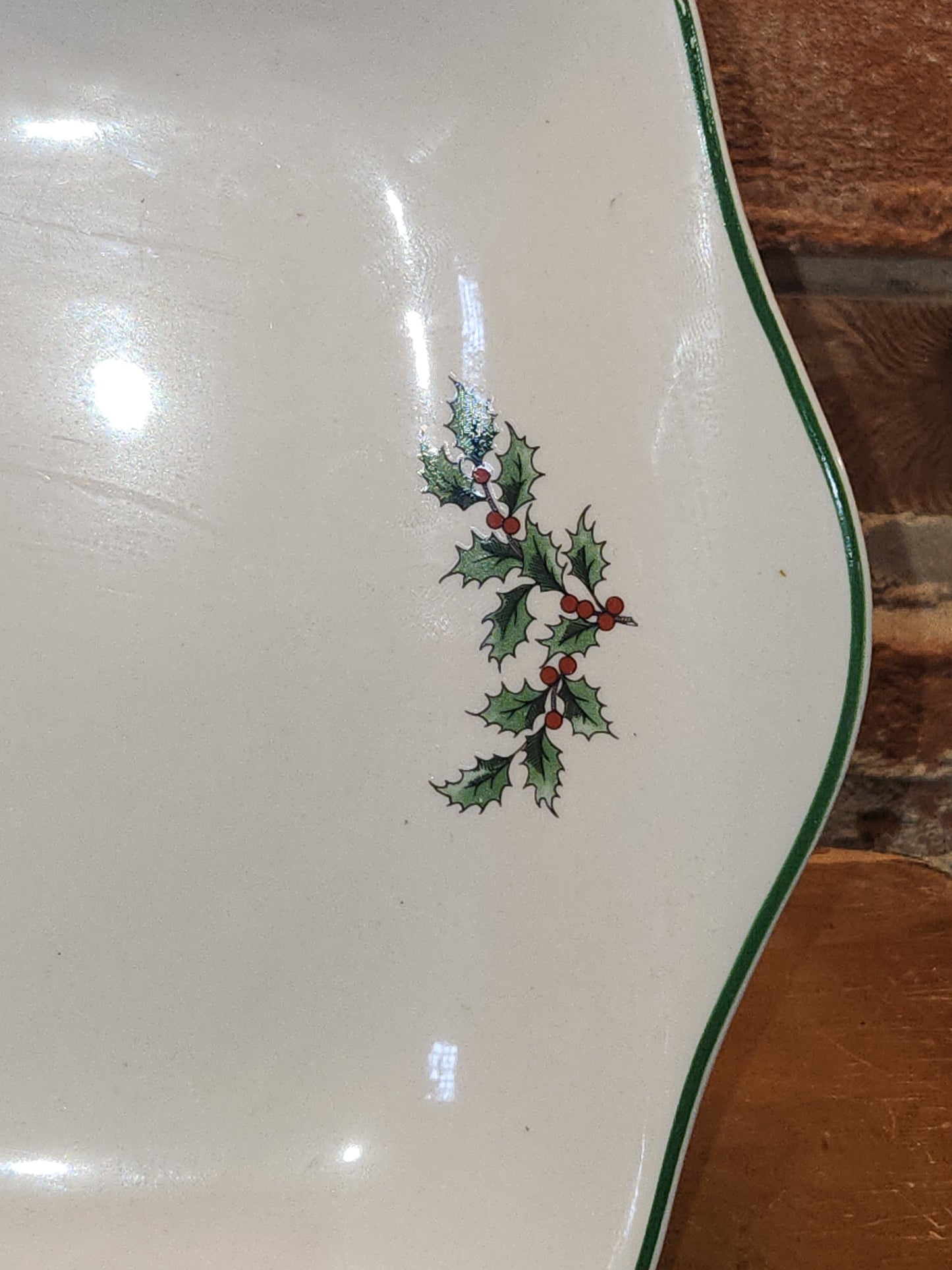 Spode 12" Dessert Tray Mince Pie Plate Christmas Tree Pattern 2008 Made in China sp01