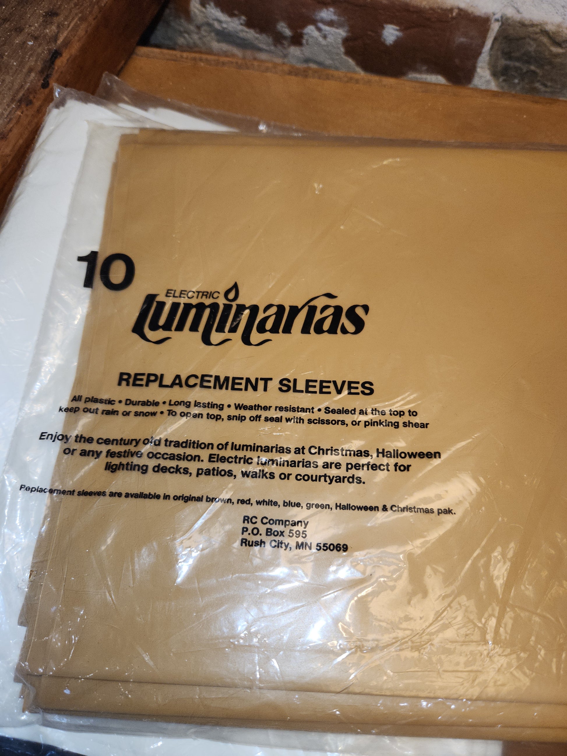 Vintage Luminaries Replacement Sleeves for Electric Outdoor Luminaria Feative-Lites R C Company set of 3