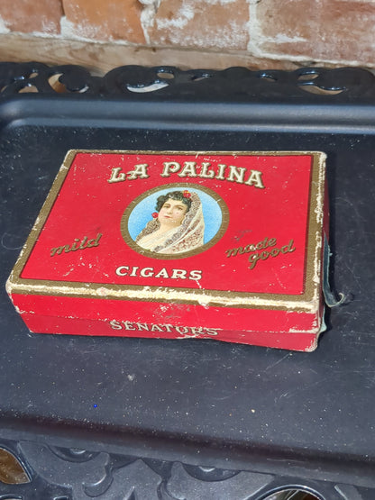 Vintage La Palina Mild Cigar Senators Box tin993