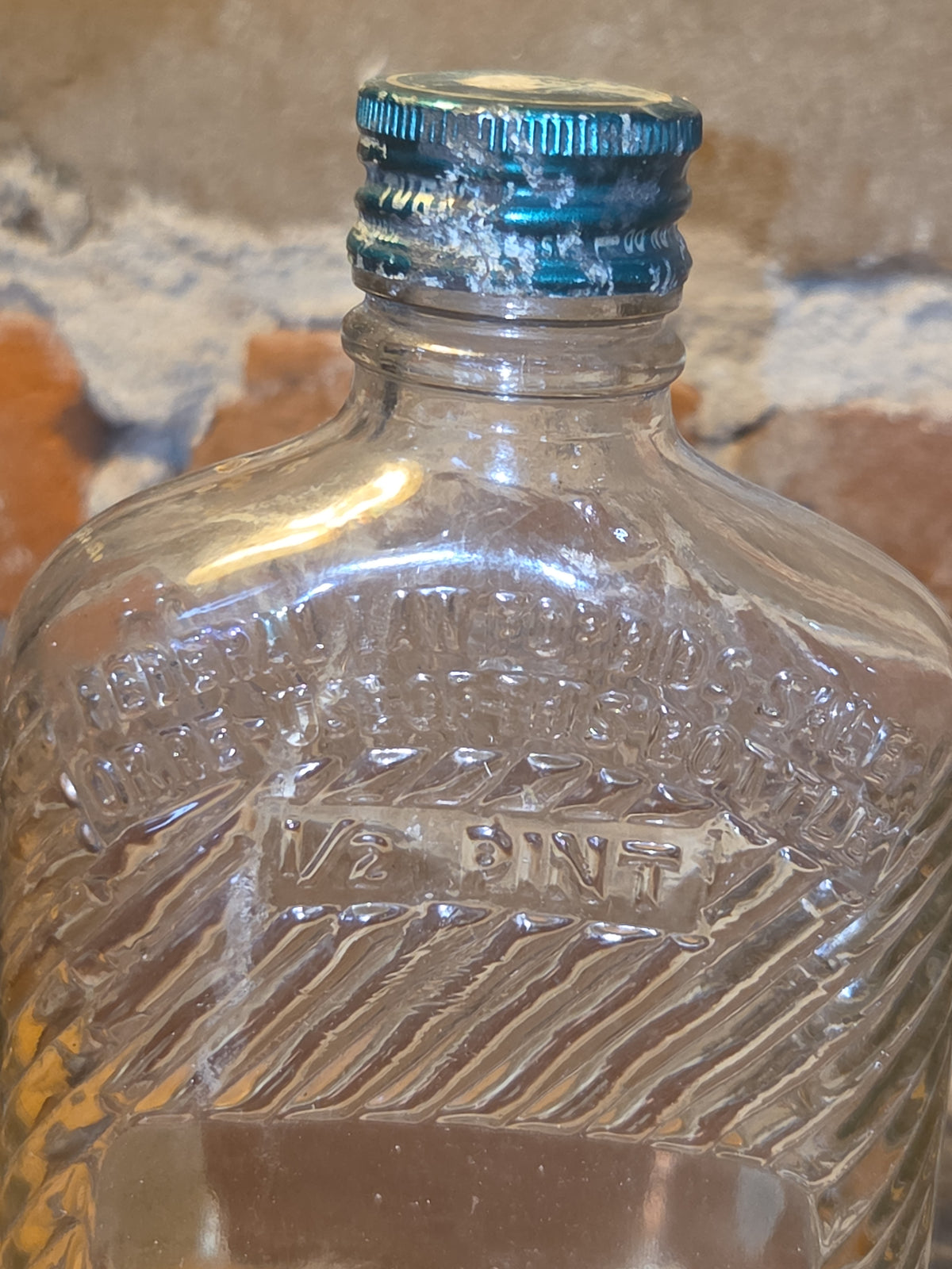 Vintage Liquor Bottle Glenmore Bourbon Clear Glass vlb2
