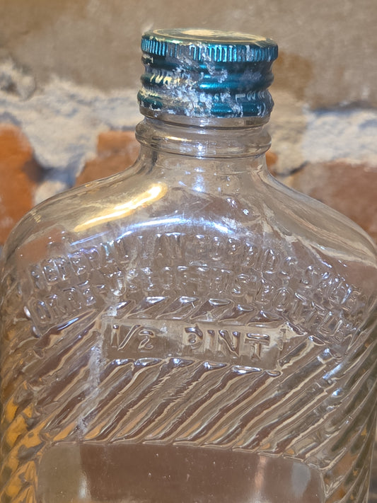 Vintage Liquor Bottle Glenmore Bourbon Clear Glass vlb2