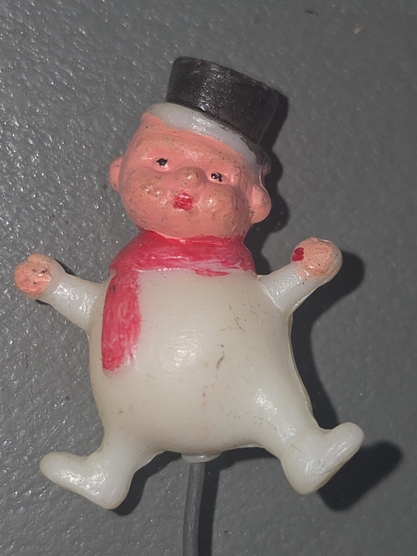 Vintage Miniature Christmas Floral Picks Snowman Santa Angel Set if 4 vc9