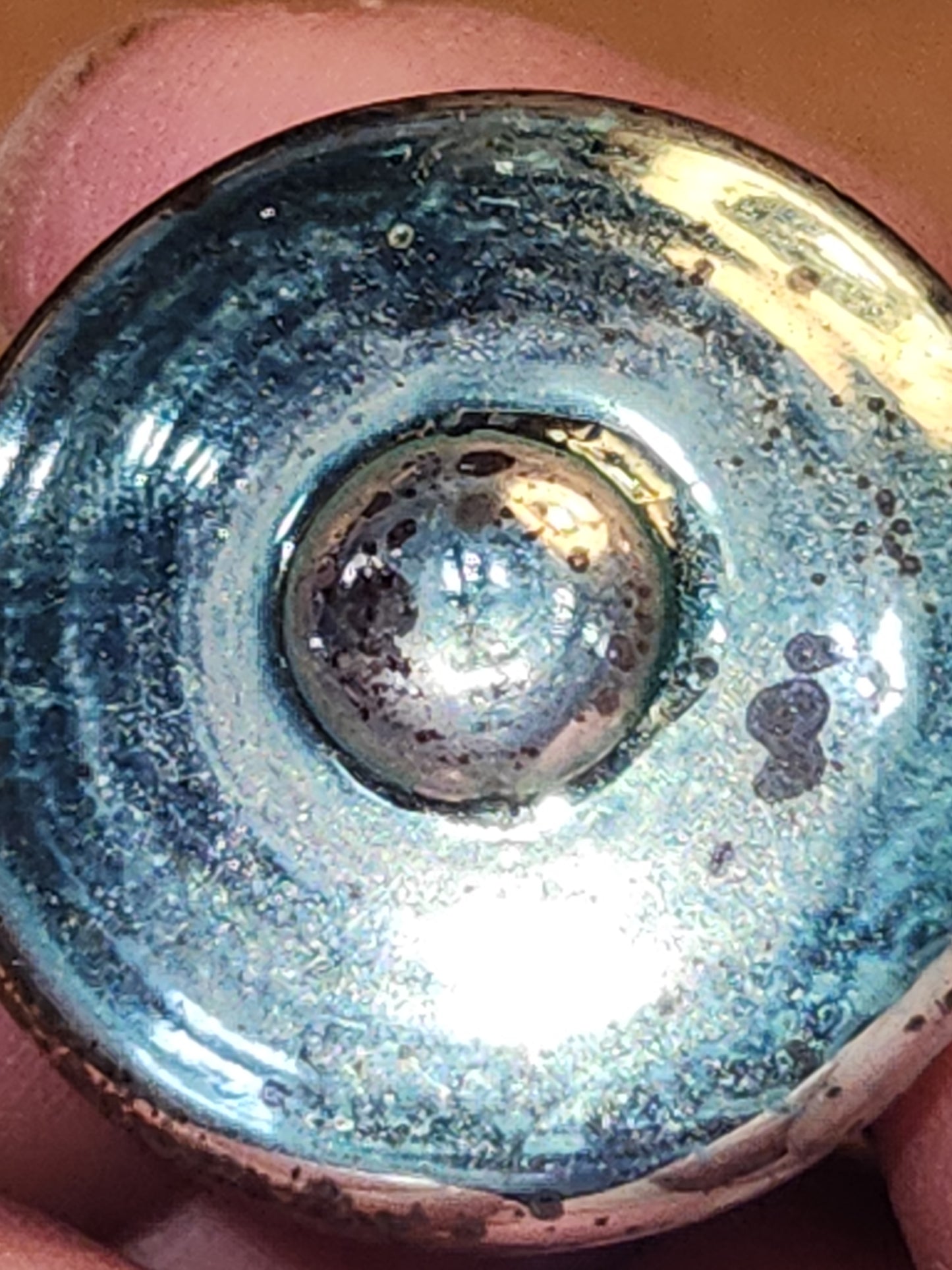 Vintage Mini Mercury Glass Bell Ornaments Set of 3 mg01