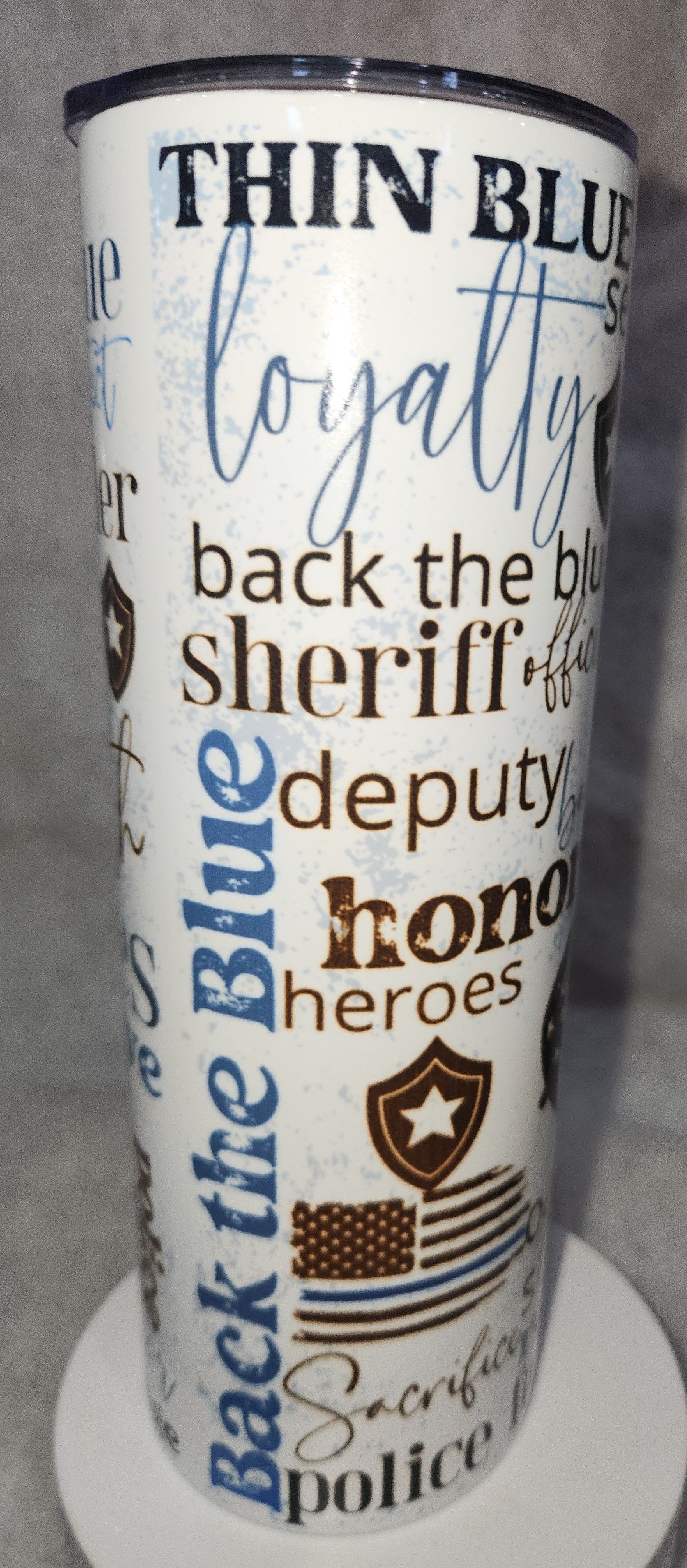 20 oz stainless steel insulated Tumbler police officer tp7