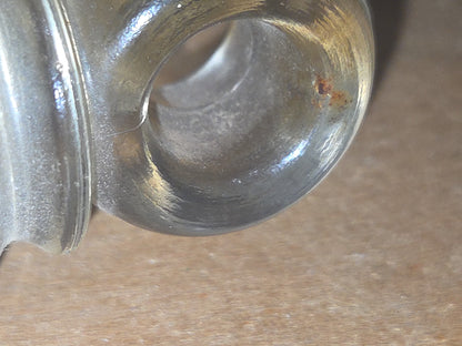 Vintage Radio Strain Wire Insulator Clear Glass  3 1/2" vi03
