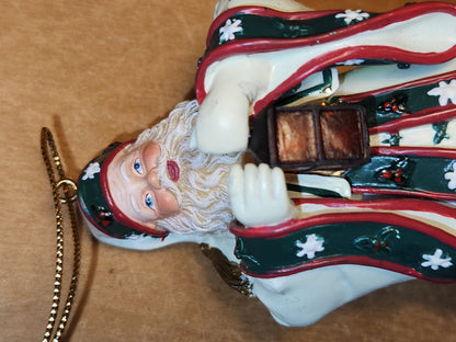 Vintage Thomas Kinkade Ashton Drake Ornament Dawn of Christmas Day Santa 2003