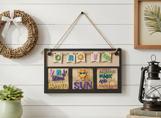 Summer June Insert Kit for Interchangeable Frame Can Fit Arch, Rectangle, or Square Frame FRAMES SOLD SEPARATELY