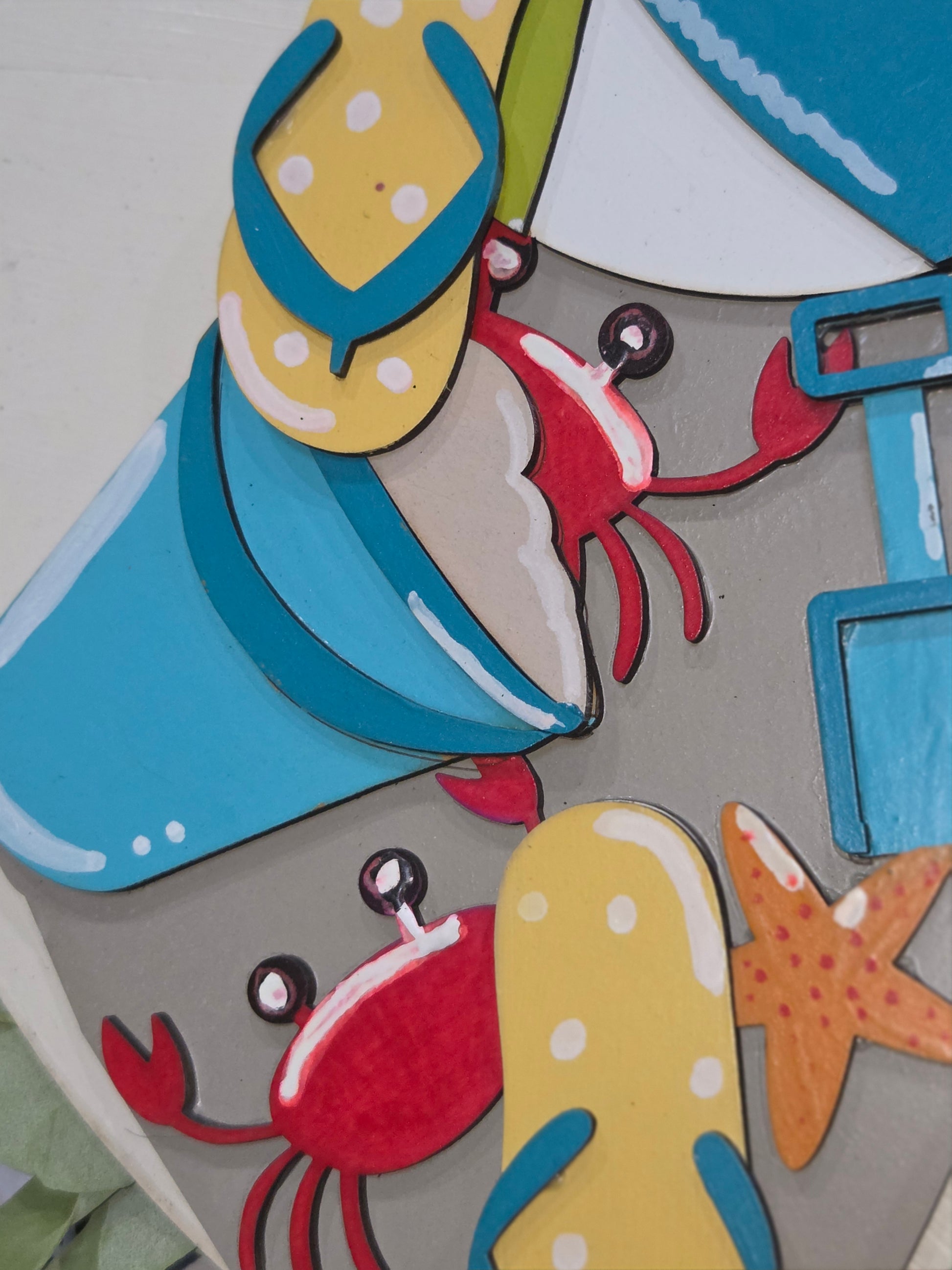 Beach Crab Summer Insert for Interchangeable Pot Spilling Door Sign *Sign Sold Seperately*