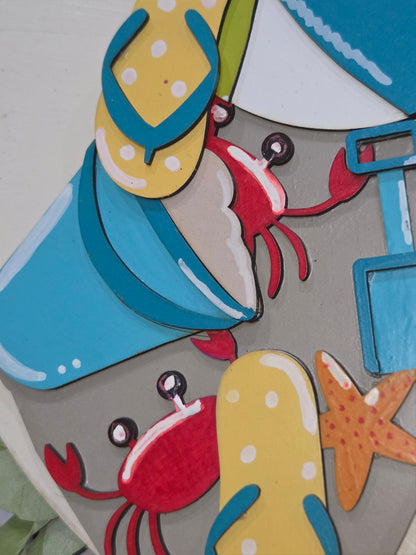 Beach Crab Summer Insert for Interchangeable Pot Spilling Door Sign *Sign Sold Seperately*