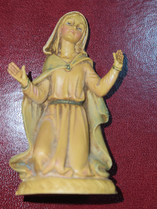 Vintage Fontanini Depose Kneeling Mary Nativity Figure 3 1/4" Italy Roman fn77