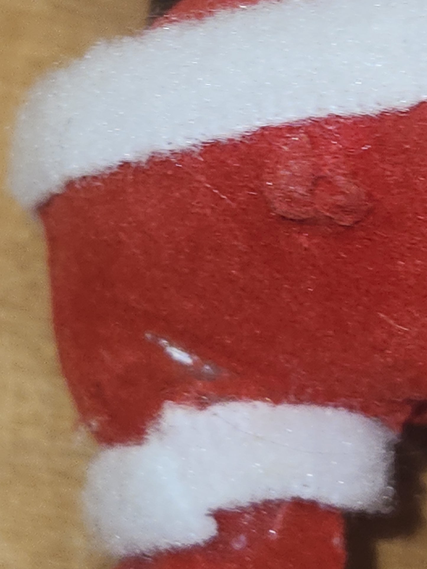 Vintage Flocked Santa Once on a Pick for Foral Arrangement sf25