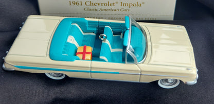 Vintage Hallmark Keepsake Ornament 1961 Chevrolet Impala GM Convertible Die Cast Metal 2006