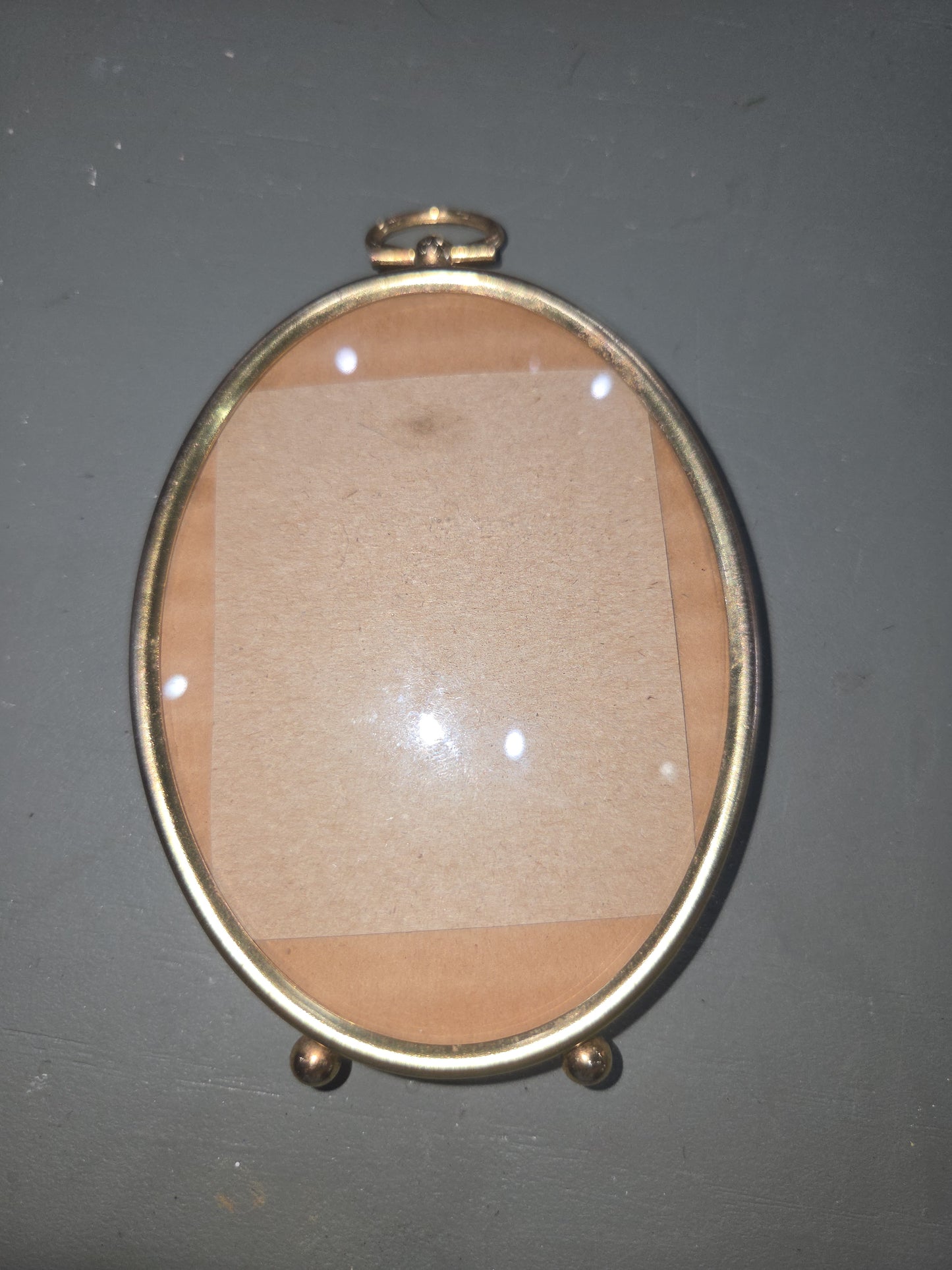 Vintage Footed Oval Photo Frame 4x3" see description vf4