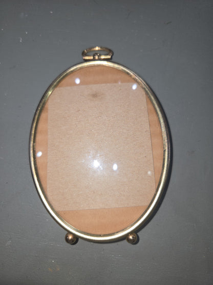 Vintage Footed Oval Photo Frame 4x3" see description vf4