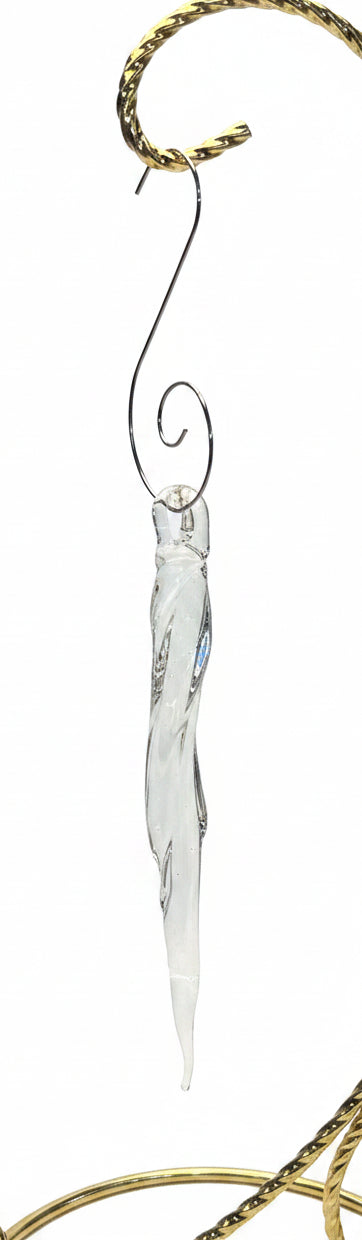 Glass icicles made by Burglund Studios in North Platte, Nebraska