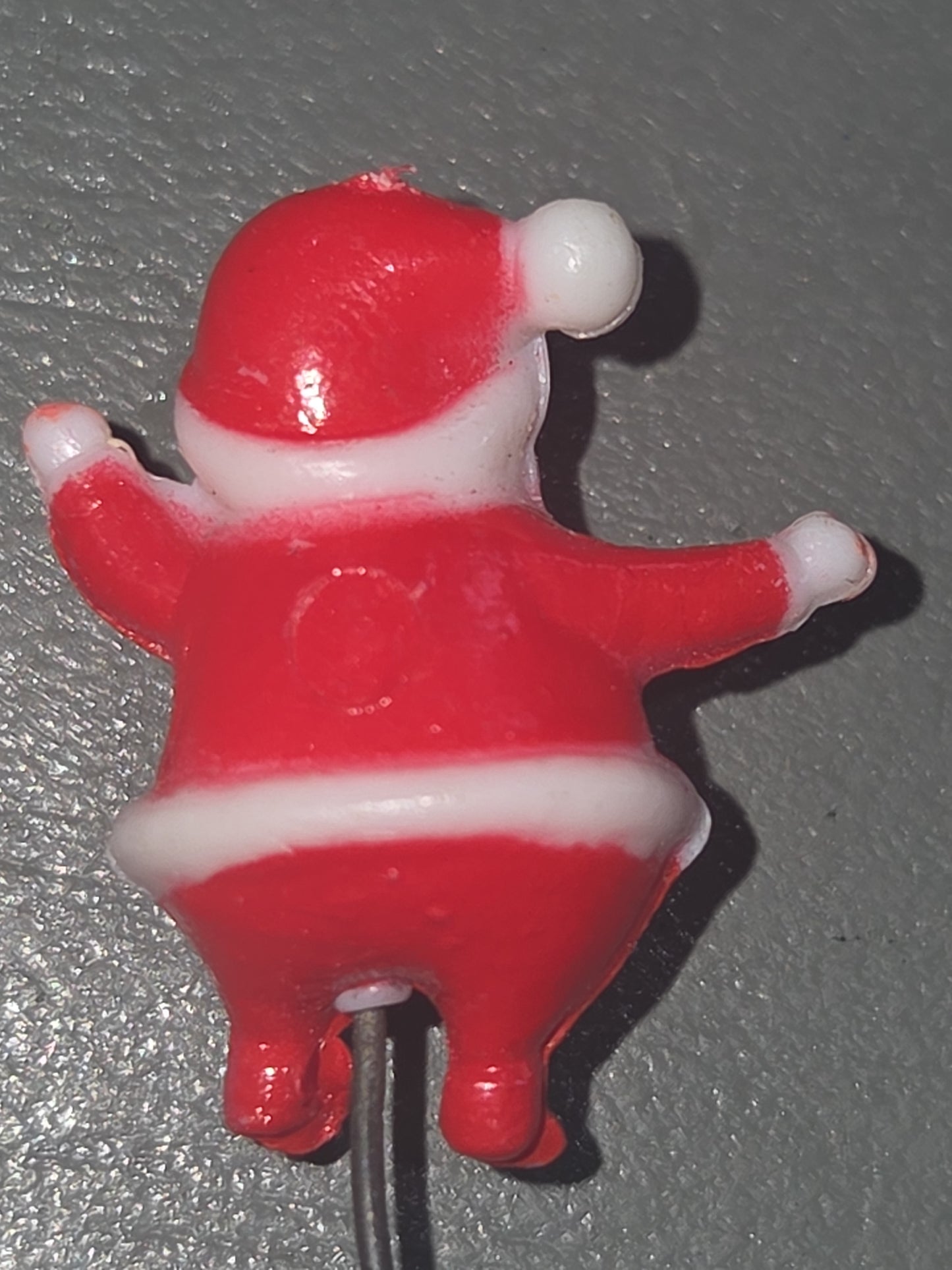 Vintage Miniature Christmas Floral Picks Snowman Santa Angel Set if 4 vc9