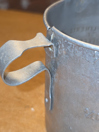 Vintage Aluminum Cup Compliments of Java Coffee Mills, E.J. Petru Prop Chicago ac78
