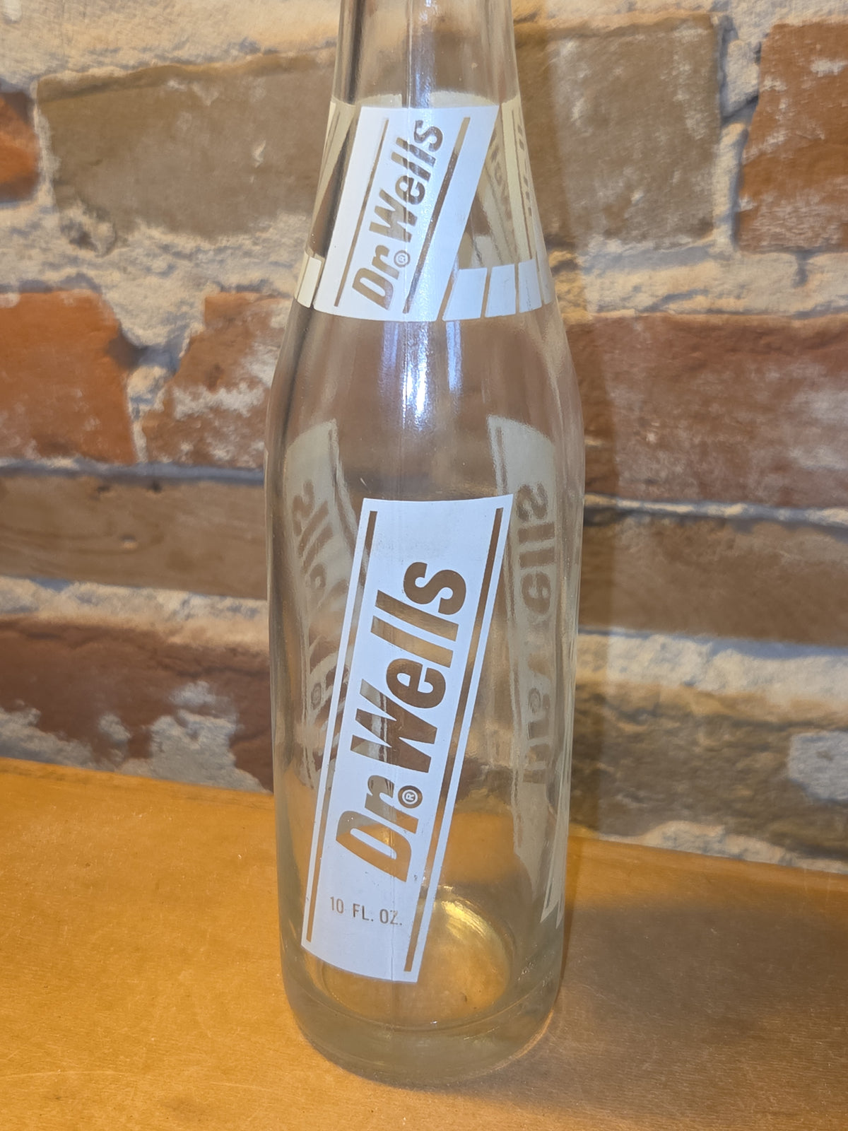 Vintage Soda Bottle Dr. Wells 10 oz Clear Glass vsb12