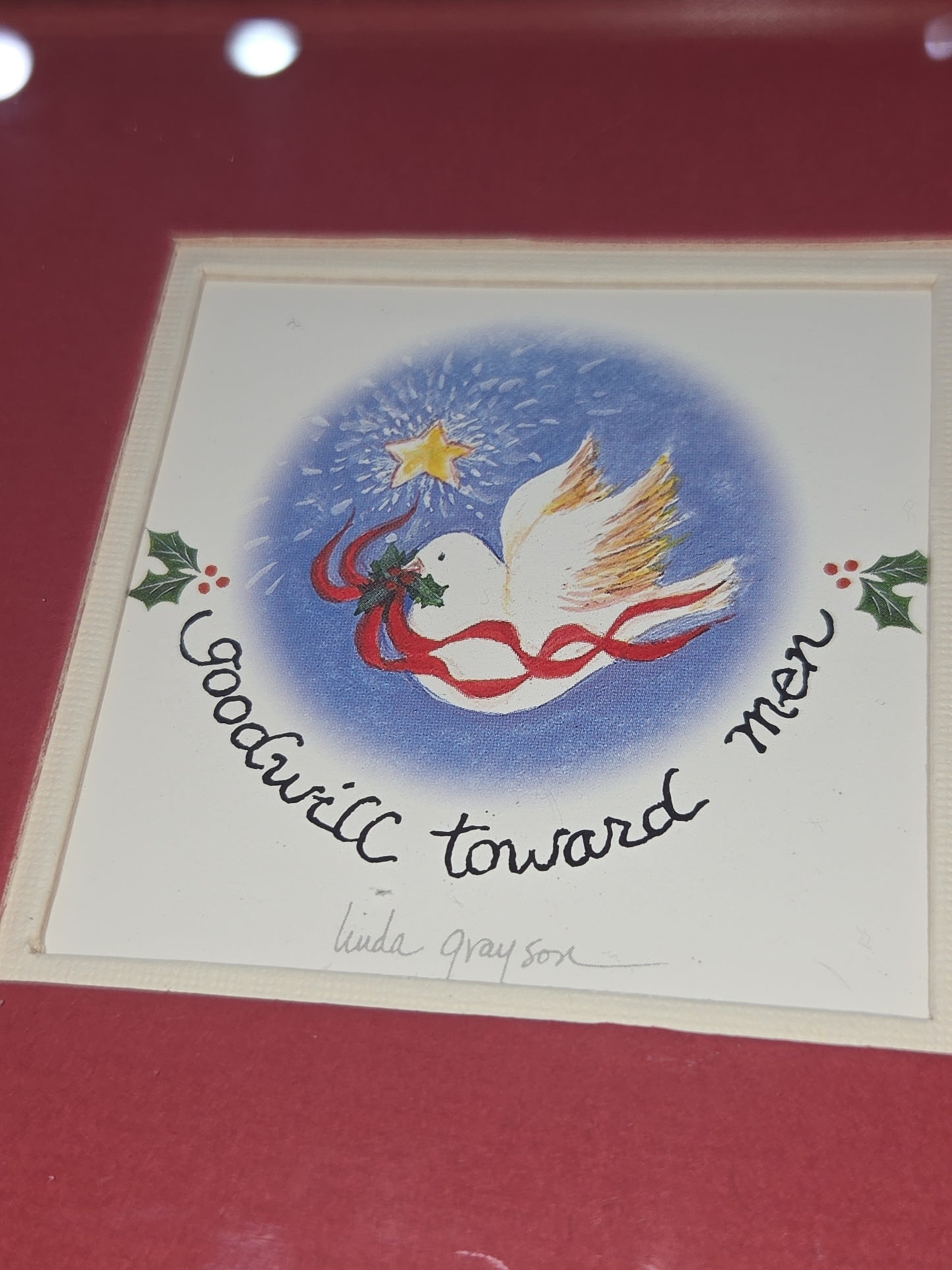 Small Framed Art Linda Grayson Printwick Papers Rejoice Angel and Dove Set of 2 fa5