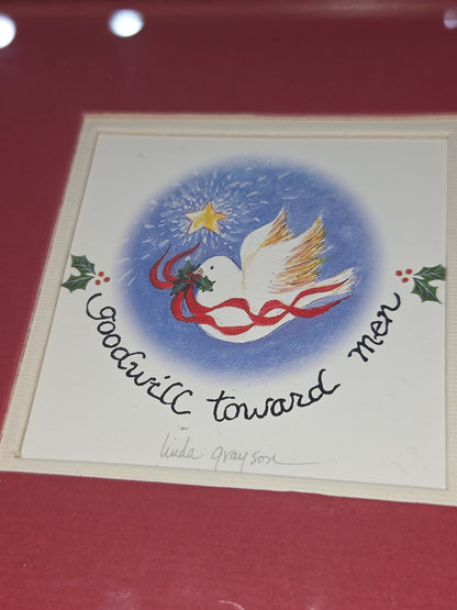 Small Framed Art Linda Grayson Printwick Papers Rejoice Angel and Dove Set of 2 fa5
