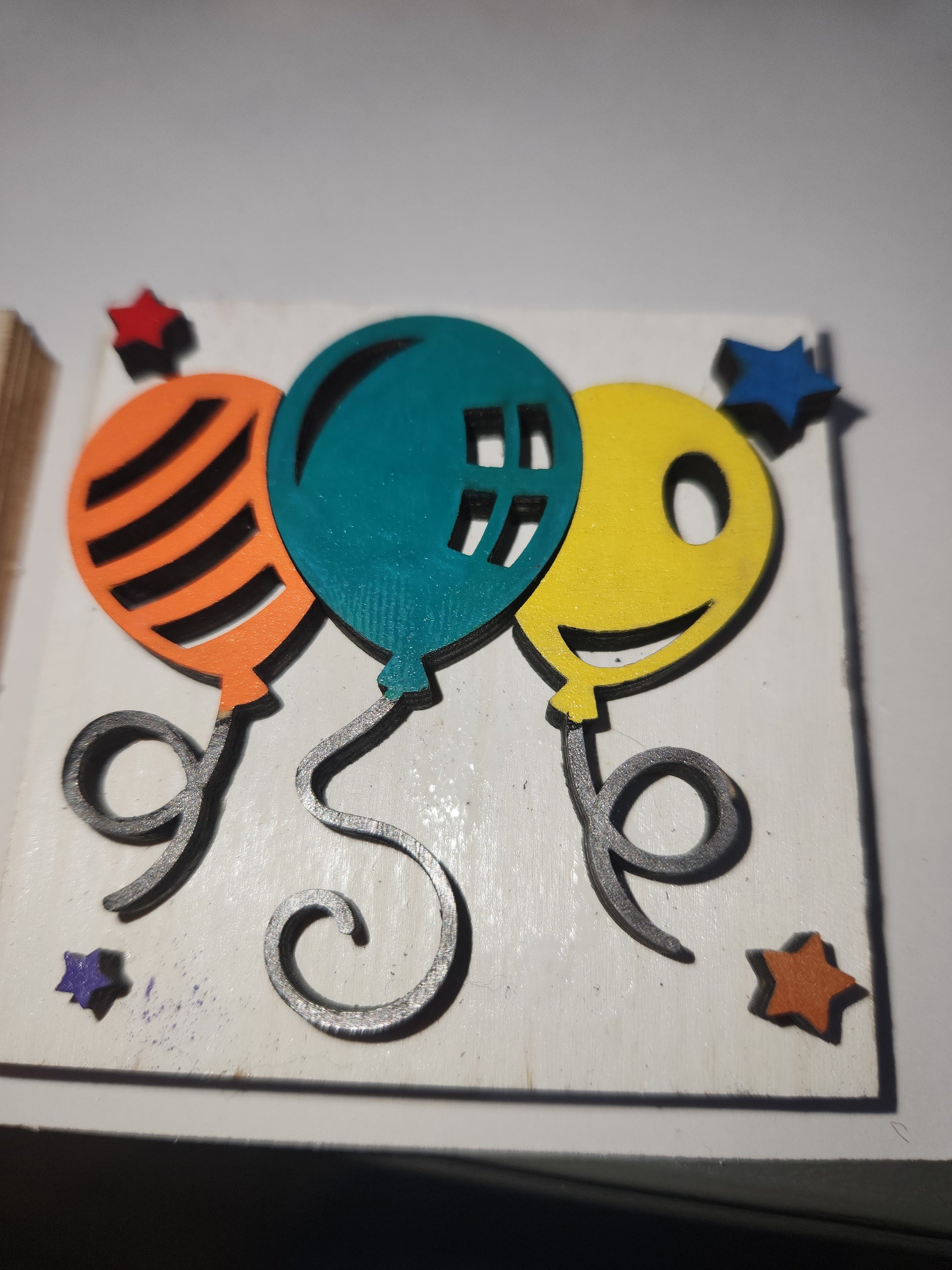 Tier Tray Decorations Handcrafted Birthday Set Balloon, hat, cake, crown, candle, banner ttb1