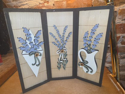 Trio Frame Decor Lavender Spring 10 1/2" tt91